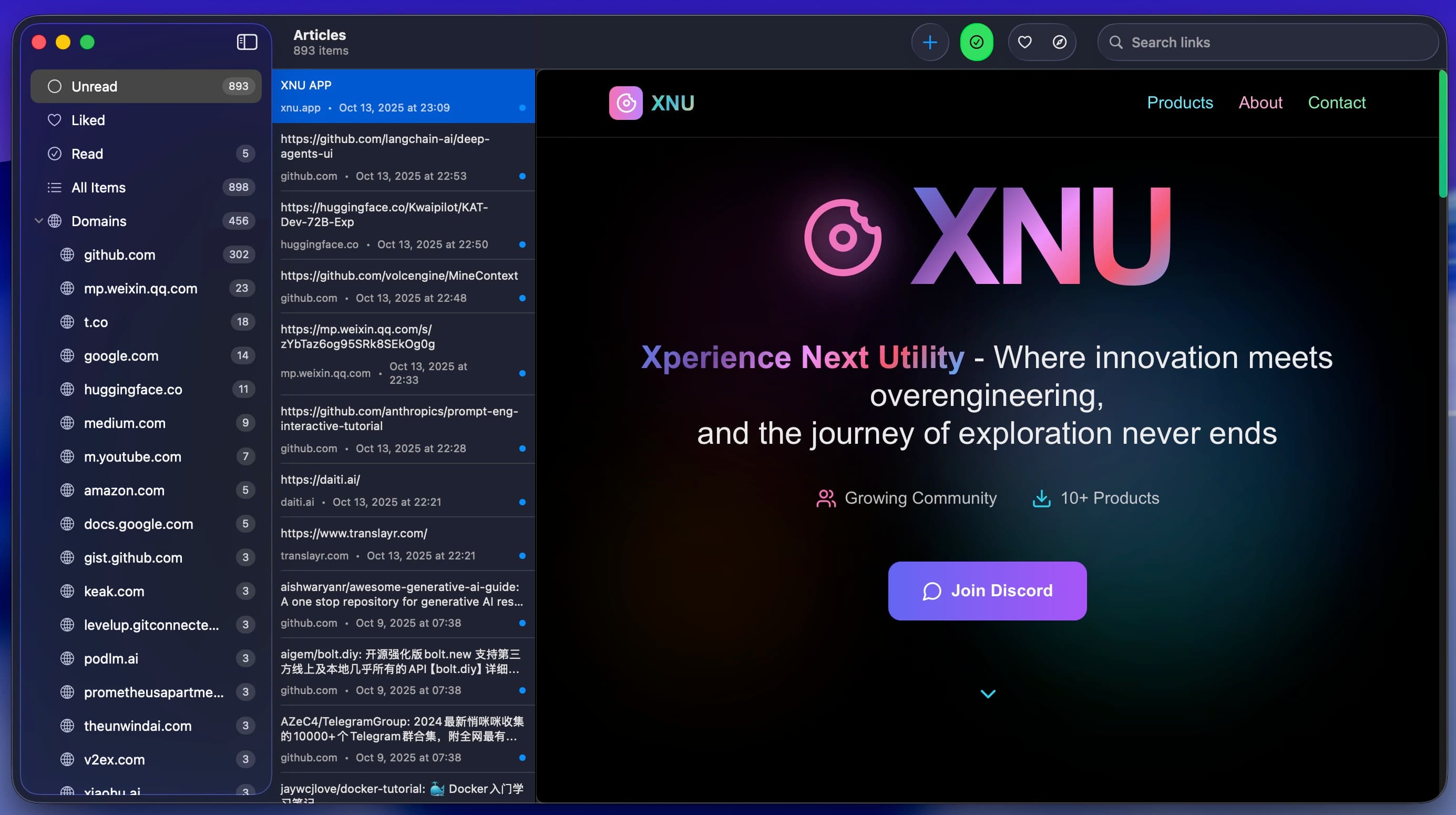 BadLinks App Interface