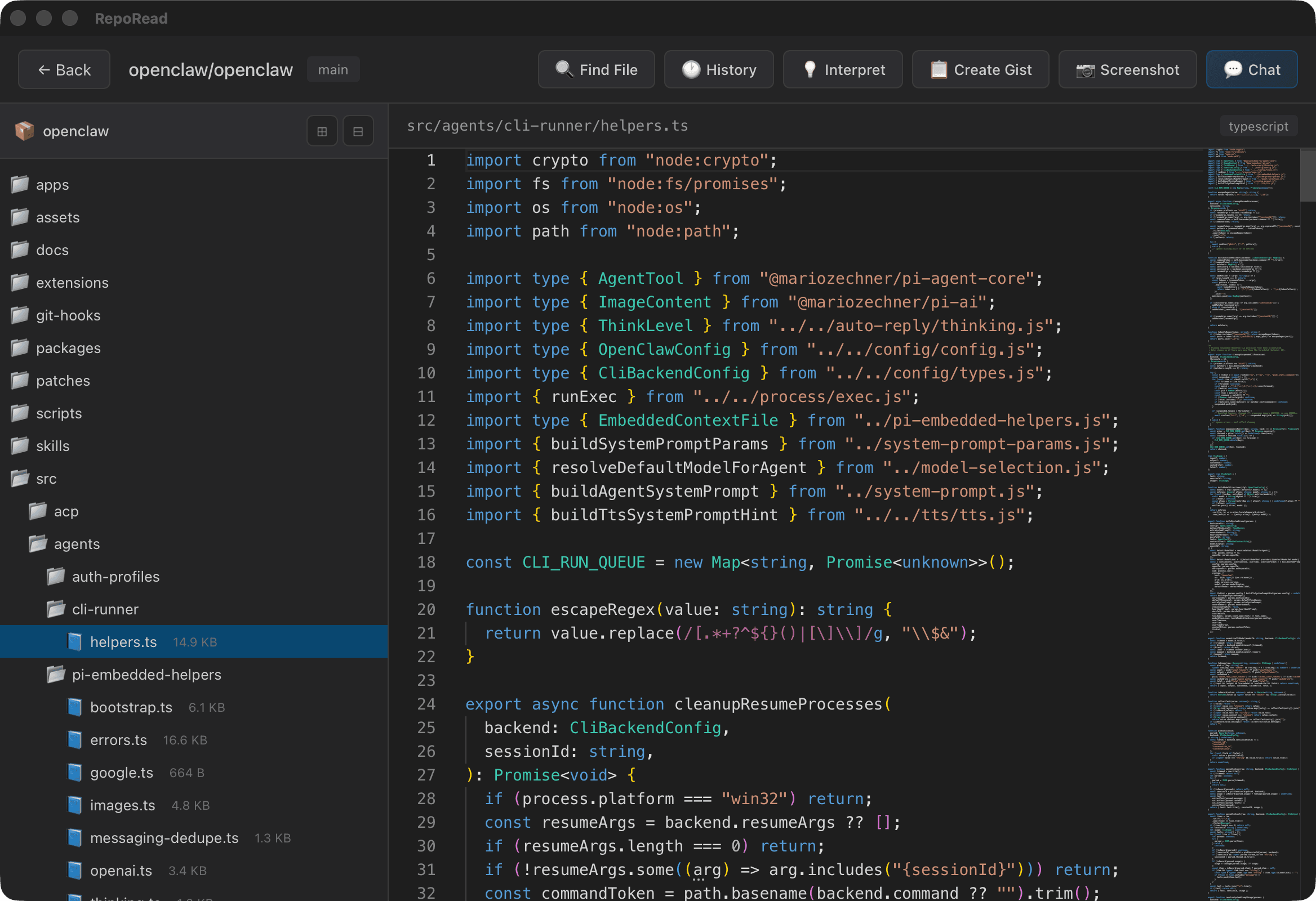 RepoRead app - browse GitHub repositories without cloning